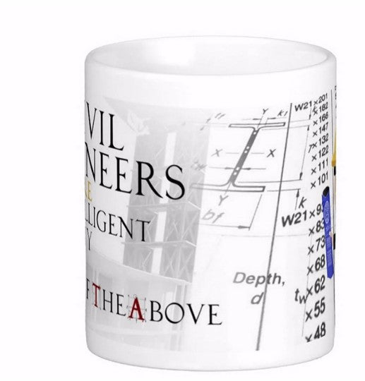 Civil Engineer White Coffee Mugs