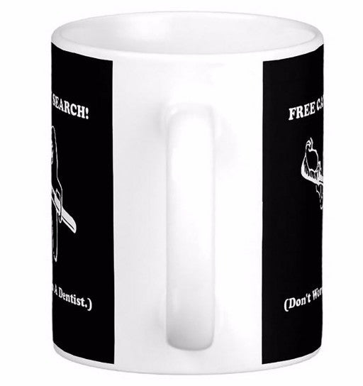 Dentist Cavity Search White Coffee Mugs