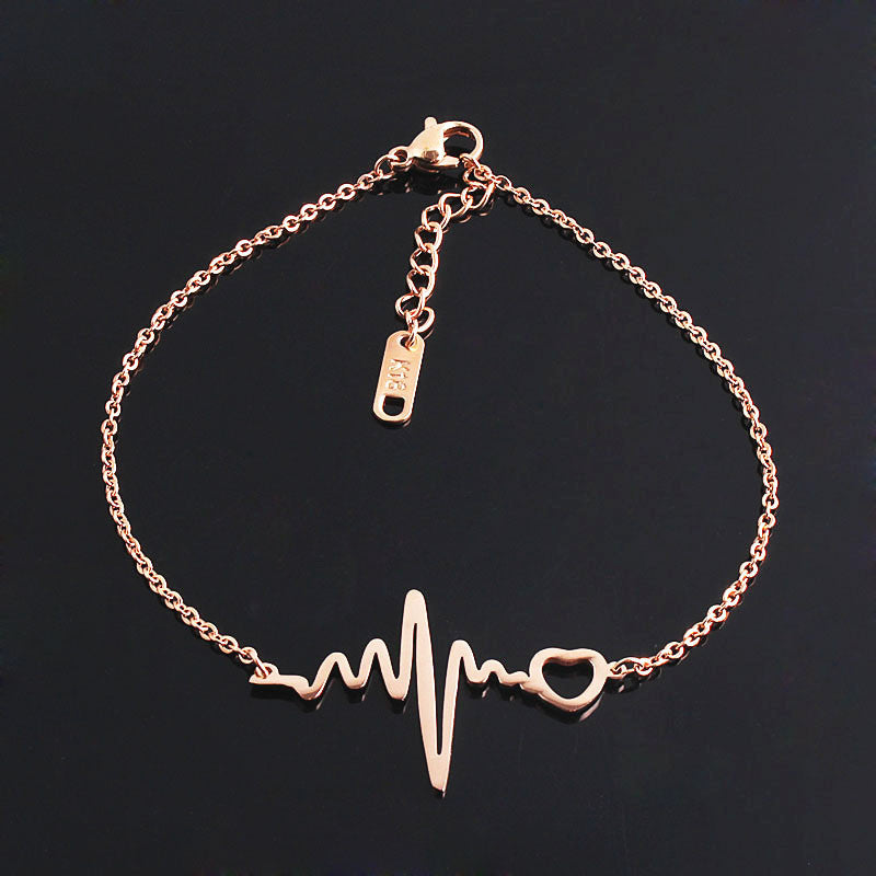 Medical Heartbeat Charm Bracelet