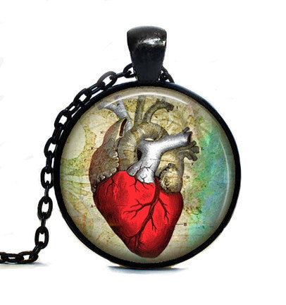 Geekery Heart Anatomy Necklace