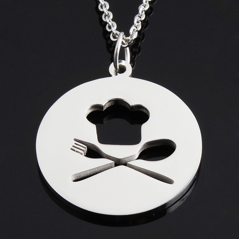 Fork and Spoon Choker Chain Necklace