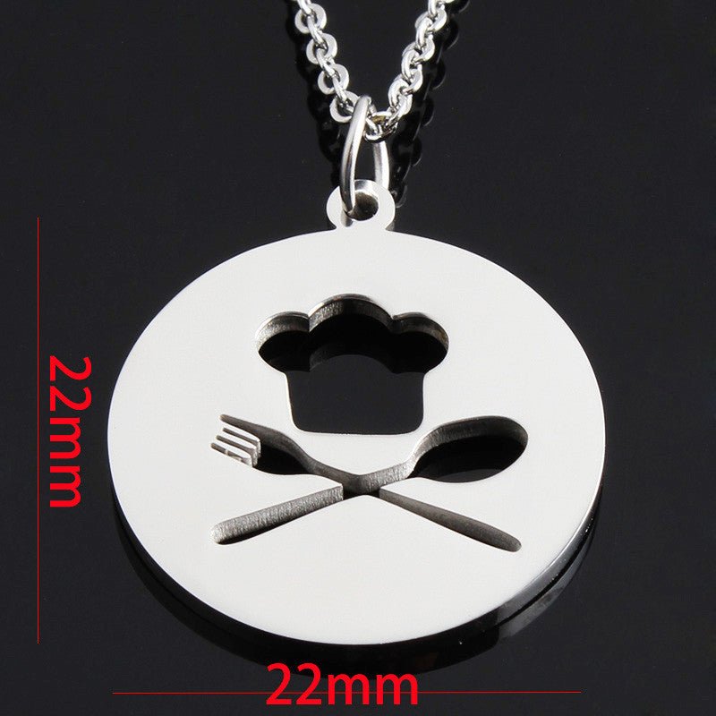 Fork and Spoon Choker Chain Necklace