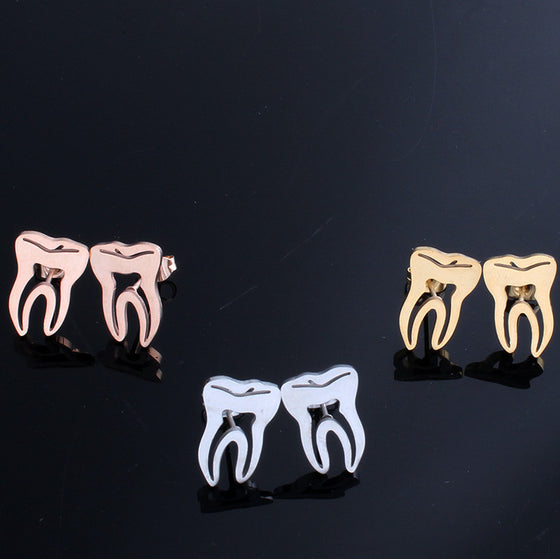 Medical Tooth Stud Earrings