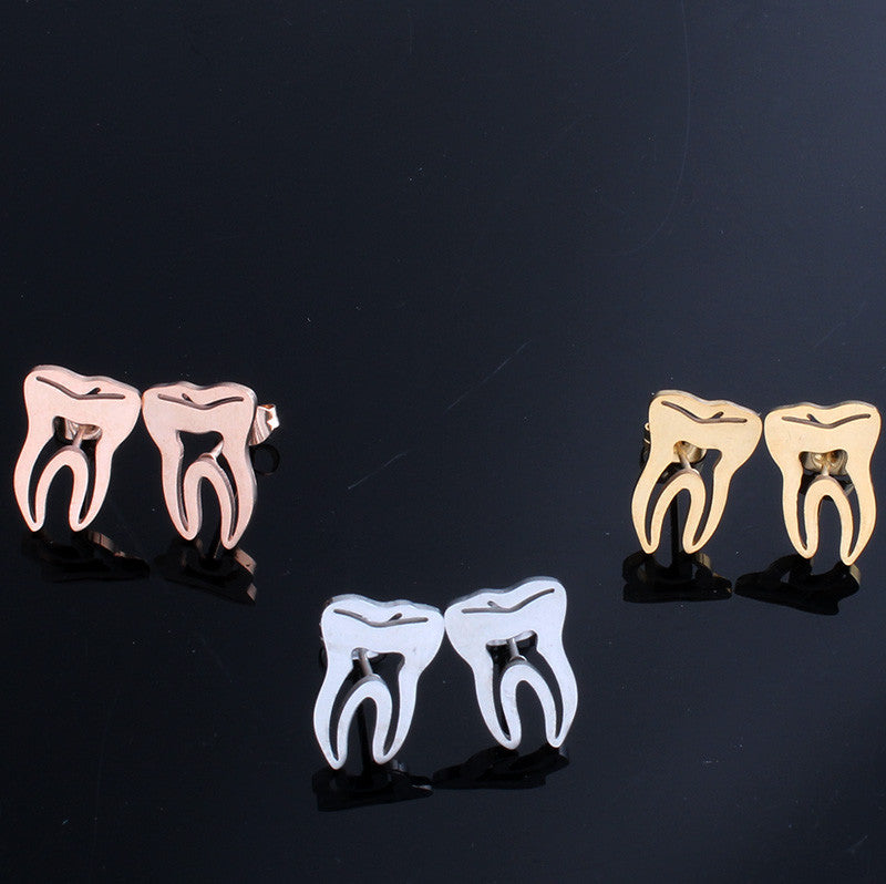 Medical Tooth Stud Earrings