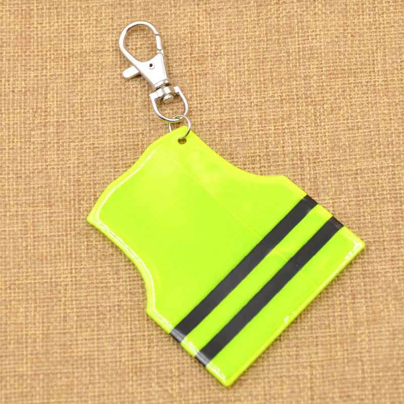 Police Vest Reflective Charm Keychain