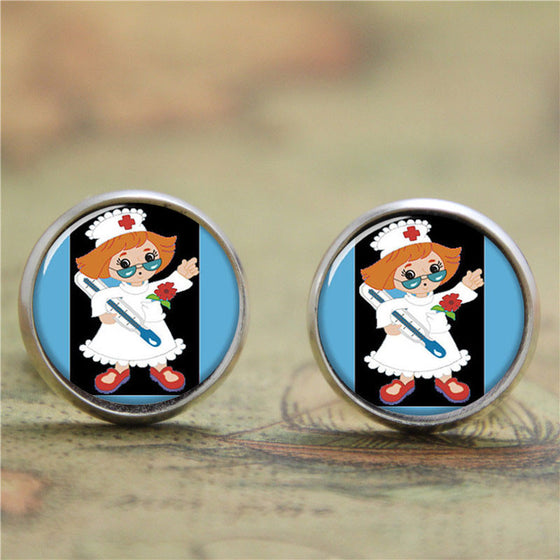 Little Nurse Earring Glass