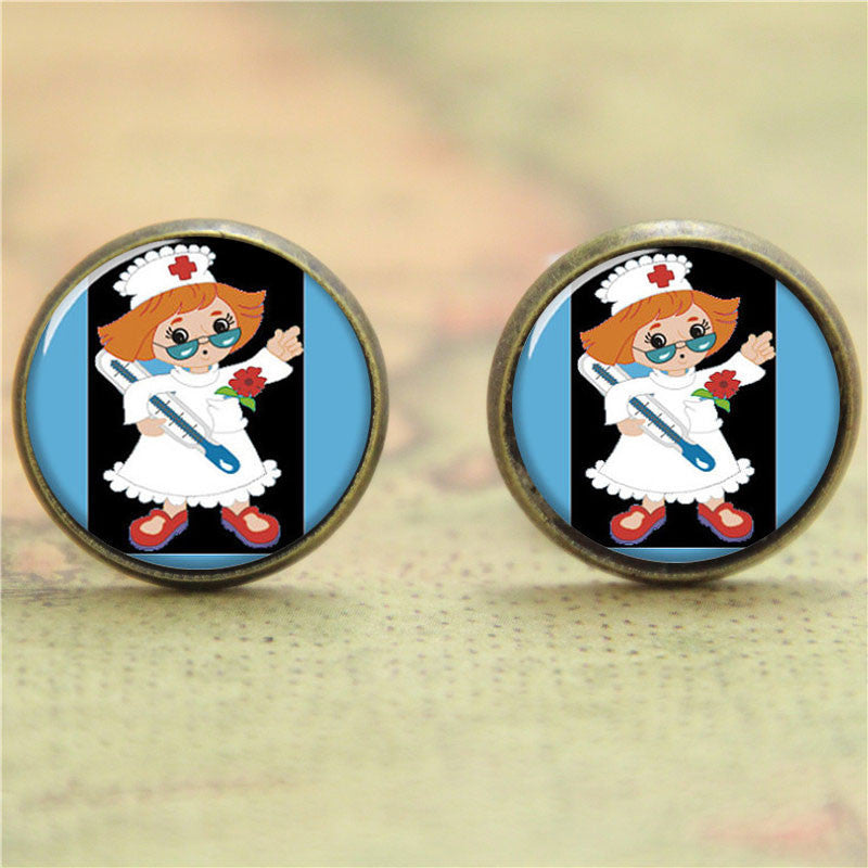 Little Nurse Earring Glass