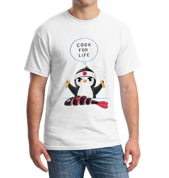 Penguin Chef Printed Men's T Shirt