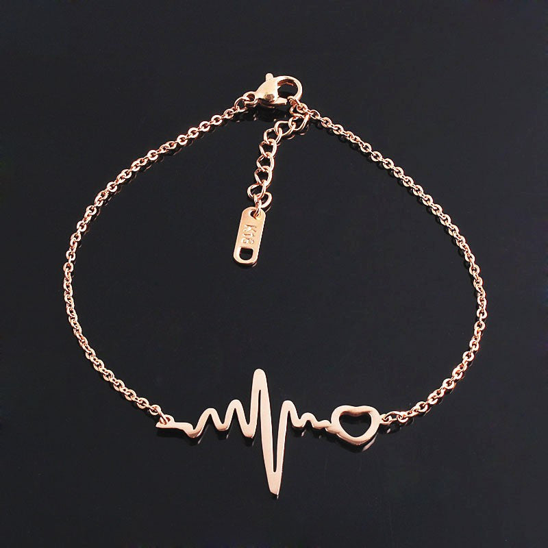 Medical Heartbeat Charm Bracelet