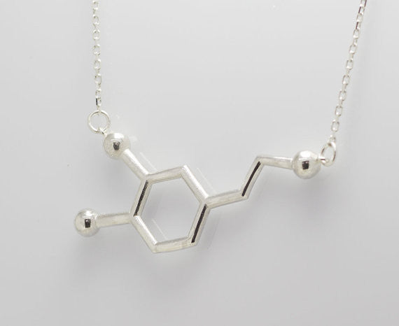 Serotonin Chemical Molecules Necklace