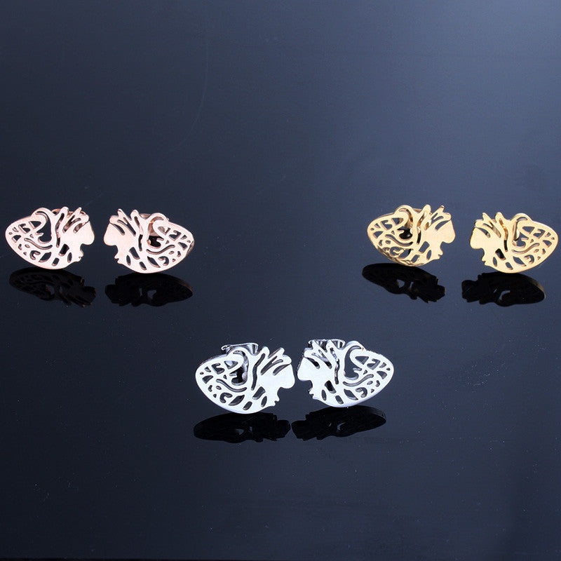 Medical Anatomy Heart Stud Earrings